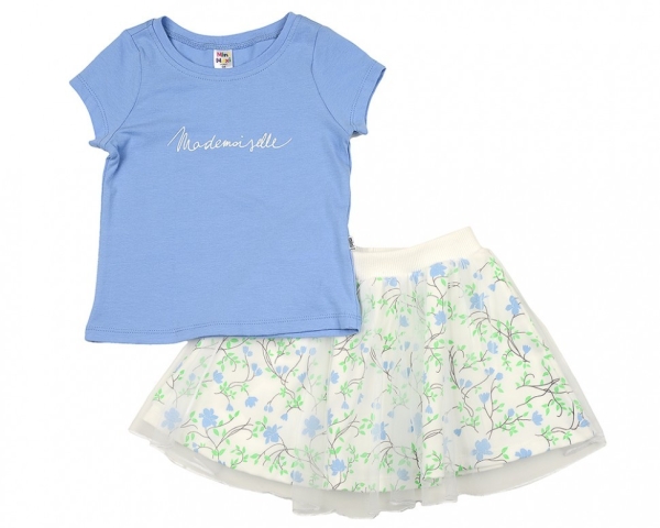 Комплект одежды для девочек Mini Maxi, модель 4457/4458, цвет голубой - Комплекты летние