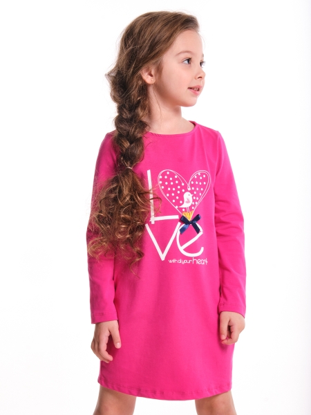 Платье для девочек Mini Maxi, модель 4080, цвет малиновый - Платья для девочек с длинным рукавом