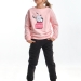 Спортивный костюм для девочек Mini Maxi, модель 2379, цвет кремовый/розовый