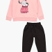 Спортивный костюм для девочек Mini Maxi, модель 2379, цвет кремовый/розовый