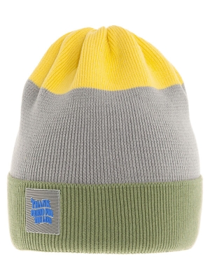 Шапка для мальчика Друган, Миалт светлый/хаки/темно-желтый, весна-осень