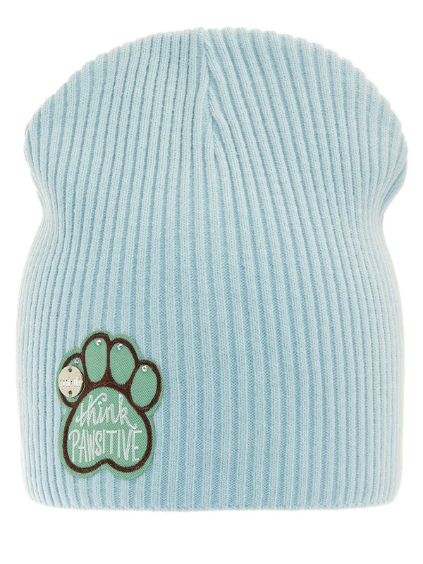 Шапка для девочки Позитив, Миалт голубой, весна-осень - Для девочек весна-осень