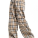 Брюки для девочек Mini Maxi, модель 5161, цвет коричневый/бежевый/клетка