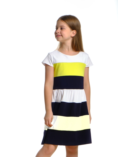 Платье для девочек Mini Maxi, модель 2830, цвет желтый - Платья для девочек с коротким рукавом
