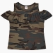 Футболка для девочек Mini Maxi, модель 4698, цвет хаки/камуфляж
