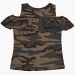 Футболка для девочек Mini Maxi, модель 4698, цвет хаки/камуфляж