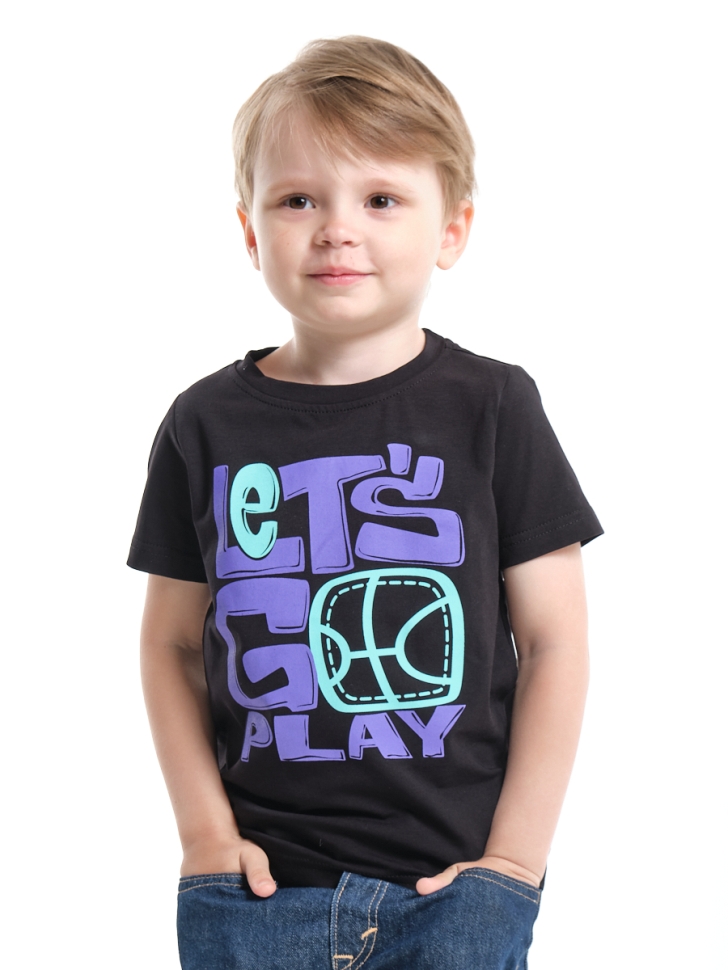 Футболка для мальчиков Mini Maxi, модель 7425, цвет черный - Футболки для мальчиков