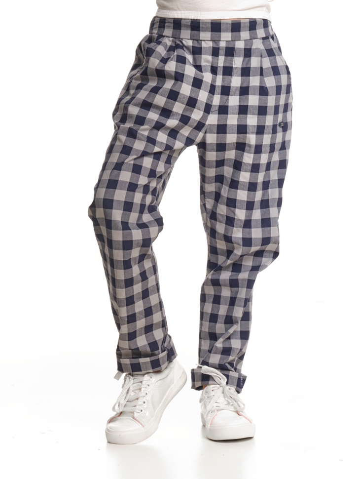 Брюки для девочек Mini Maxi, модель 7146, цвет клетка - Брюки свободные