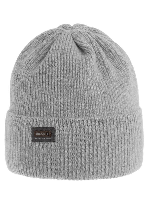 Шапка для мальчика Михо, Миалт светло-серый/меланж, весна-осень - Шапки весна-осень