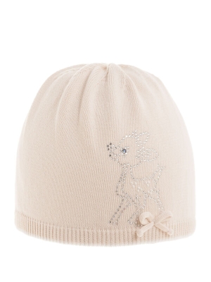Шапка для девочки Тилли, Миалт светло-бежевый/белый, весна-осень
