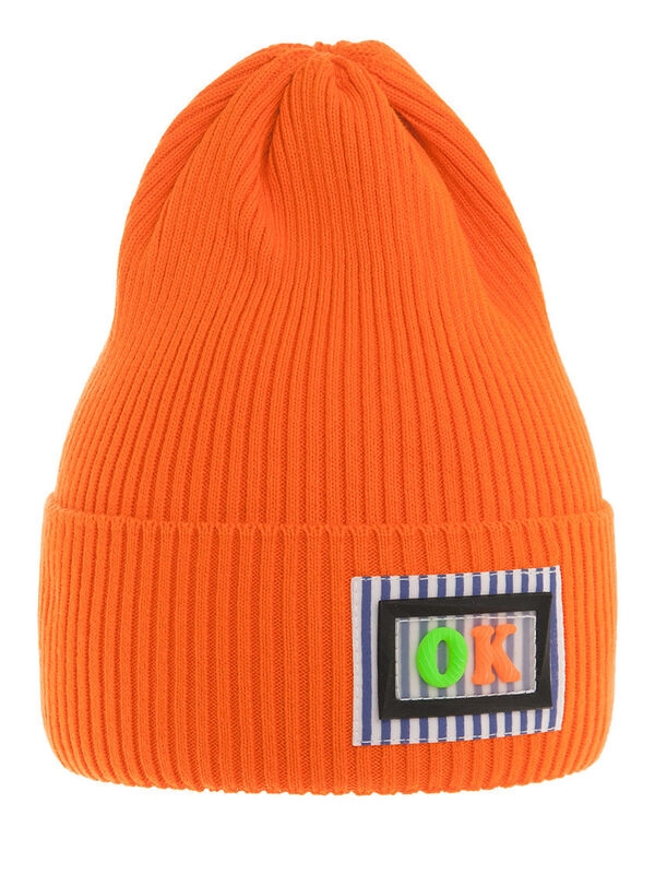 Шапка Вызов, Миалт ярко-оранжевый, весна-осень - Для девочек весна-осень