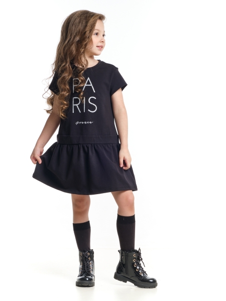 Платье для девочек Mini Maxi, модель 6406, цвет черный - Платья для девочек с коротким рукавом