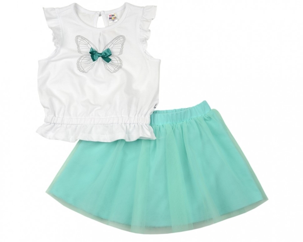 Комплект одежды для девочек Mini Maxi, модель 3138/3139, цвет бирюзовый - Комплекты летние