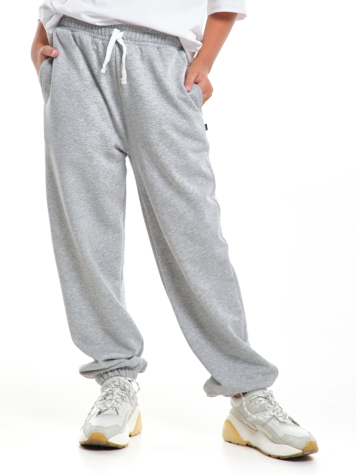 Джоггеры для девочек Mini Maxi, модель 7999, цвет серый/меланж - Брючки / джоггеры спортивные