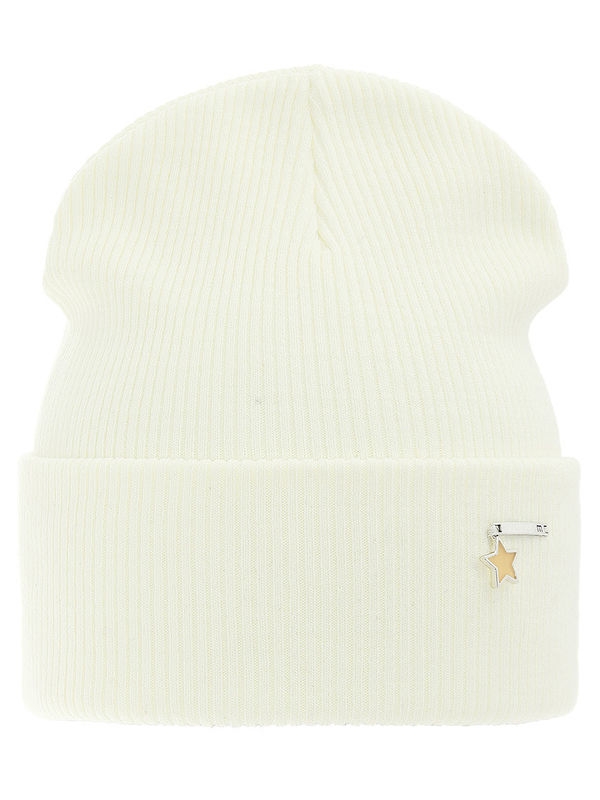 Шапка для девочки Астрономия, Миалт белый, весна-осень - Для девочек весна-осень