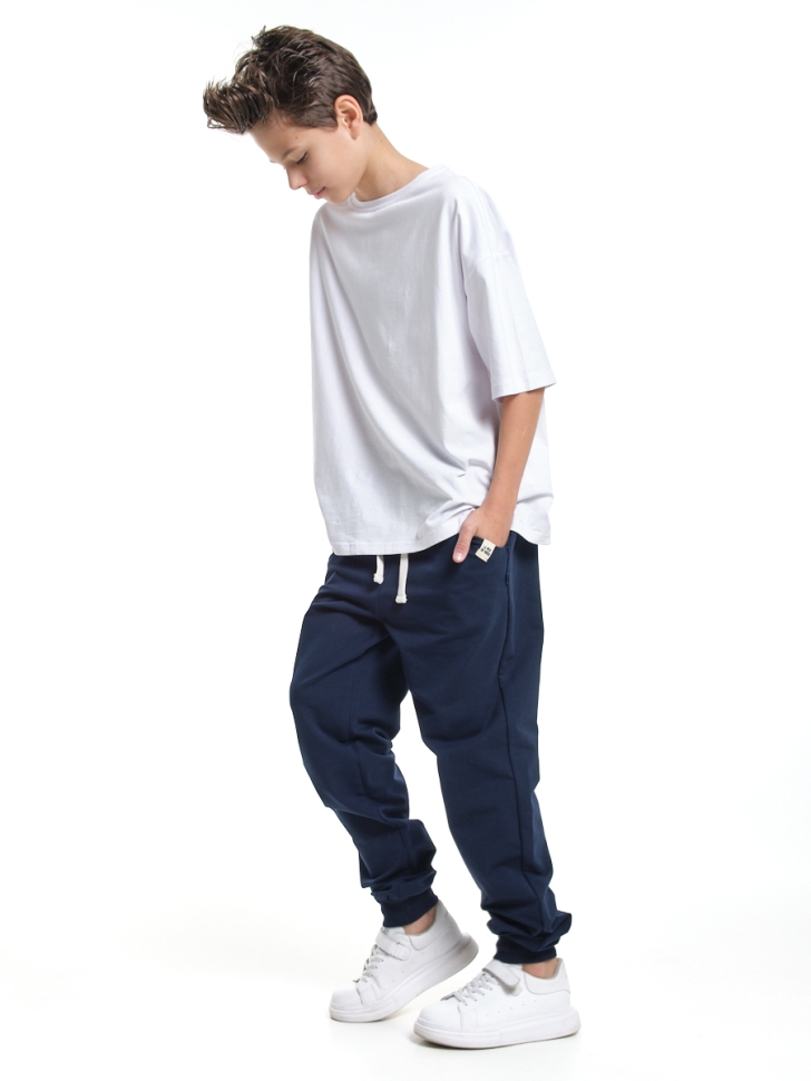 Джоггеры для мальчиков Mini Maxi, модель 9829, цвет синий - Брюки спортивные (джогеры)