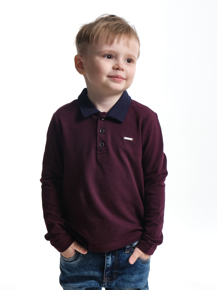 Футболка-поло для мальчиков Mini Maxi, модель 7708, цвет бордовый - Кофты / джемпера