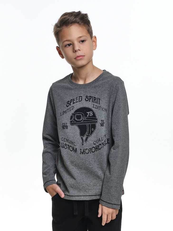Лонгслив для мальчиков Mini Maxi, модель 4832, цвет графит - Лонгсливы / футболки - дл. рукав