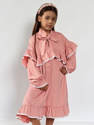 Платье для девочки нарядное БУШОН ST60, цвет розовый