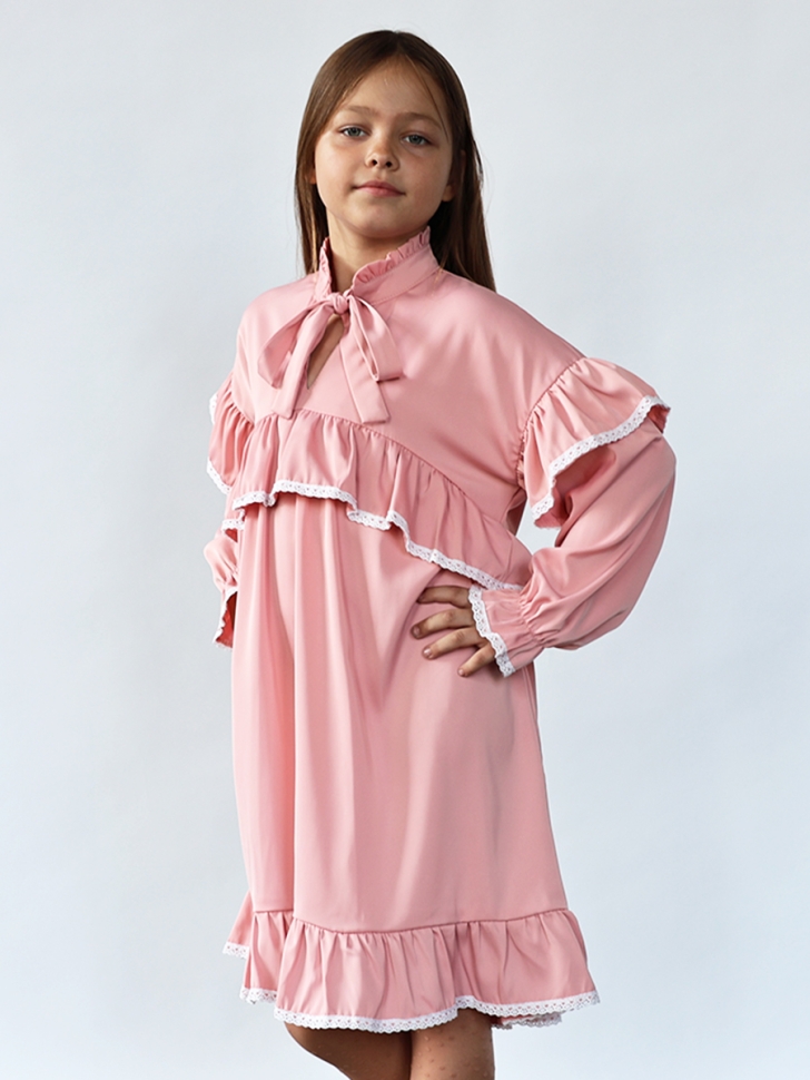 Платье для девочки нарядное БУШОН ST60, цвет розовый - Платья коктельные / вечерние