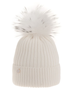 Шапка для девочки Frozen, Миалт белый, зима