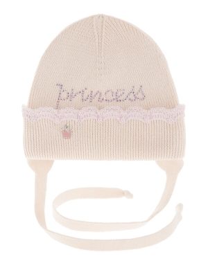 Шапка для девочки Блесточка, Миалт светло-бежевый, весна-осень