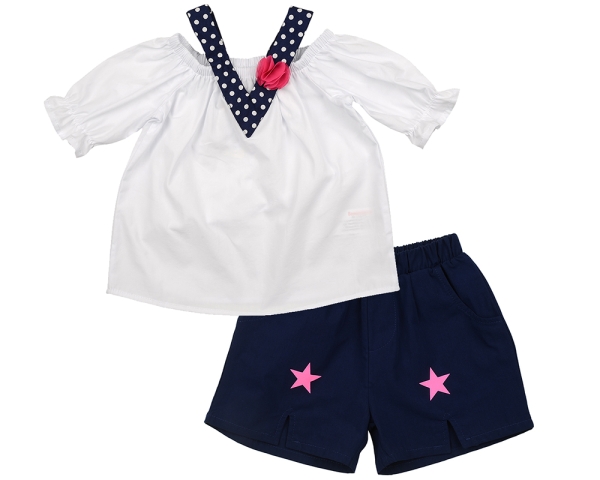 Комплект одежды для девочек Mini Maxi, модель 4639/4640, цвет белый - Комплекты летние