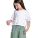 Футболка для девочек Mini Maxi, модель 7519, цвет белый