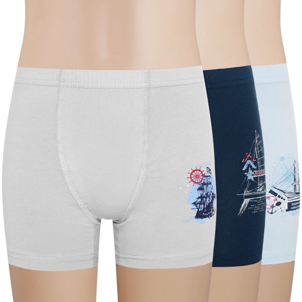 Трусы боксеры для мальчика, комплект 3 шт, 3332-99 Baykar - Трусы боксеры