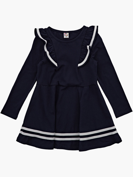 Платье для девочек Mini Maxi, модель 6100, цвет синий - Платья для девочек с длинным рукавом