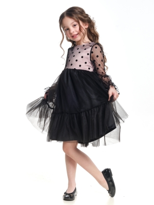 Платье для девочек Mini Maxi, модель 6966, цвет черный/розовый