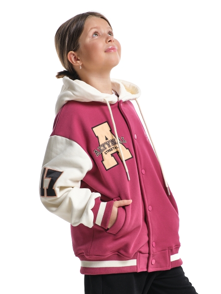 Бомбер для девочек Mini Maxi, модель 337647, цвет красный - Бомберы / куртки