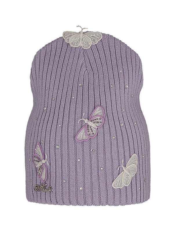 Шапка для девочки Флер, Миалт лавандовый - Для девочек весна-осень