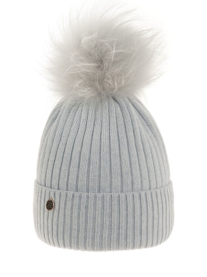 Шапка для девочки Frozen, Миалт бледно-серый, зима