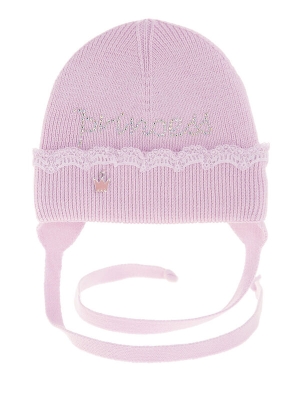 Шапка для девочки Блесточка, Миалт сиренево-розовый, весна-осень