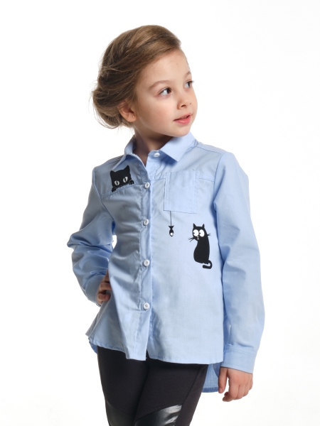 Сорочка для девочек Mini Maxi, модель 6123, цвет голубой - Рубашки для девочек