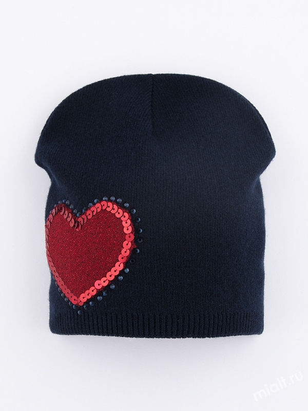 Шапка для девочки XXL, Миалт темно-синий, весна-осень-зима - Для девочек весна-осень