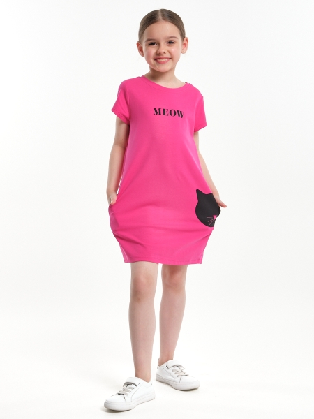 Платье для девочек Mini Maxi, модель 6136, цвет малиновый - Платья для девочек с коротким рукавом