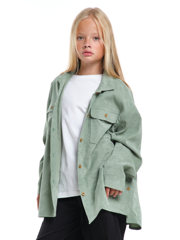 Рубашка для девочек Mini Maxi, модель 8001, цвет фисташковый - Рубашки для девочек