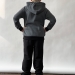 Спортивный костюм с начесом для мальчика БУШОН SP30, цвет серый/черный