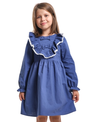 Платье для девочек Mini Maxi, модель 8051, цвет серый/синий