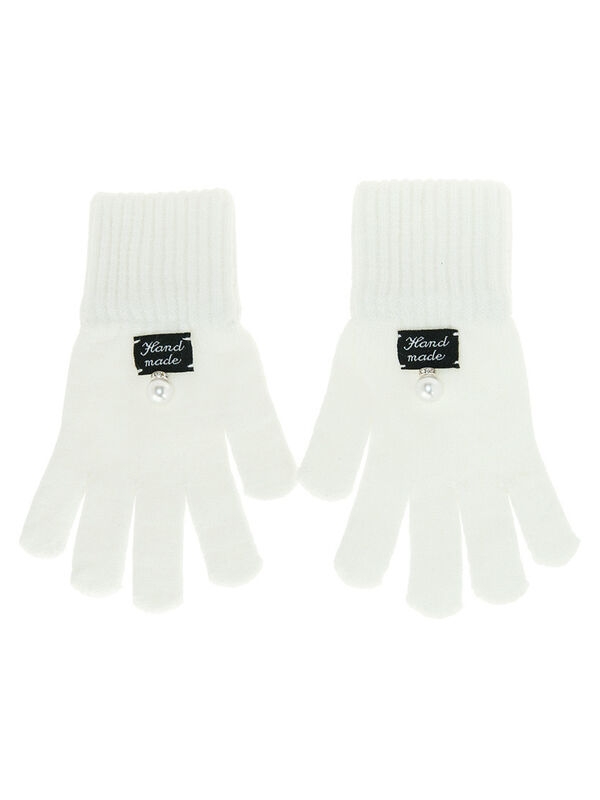 Перчатки для девочки Карен, Миалт белый, весна-осень - Перчатки