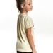 Футболка для девочек Mini Maxi, модель 0730, цвет бежевый/белый