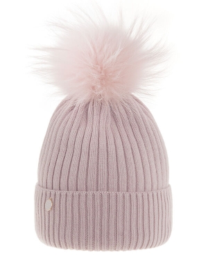 Шапка для девочки Frozen, Миалт пудровый, зима