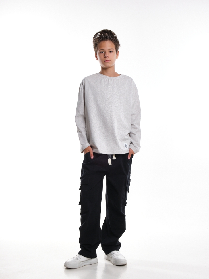 Лонгслив для мальчиков Mini Maxi, модель 6007, цвет серый/меланж - Лонгсливы / футболки - дл. рукав