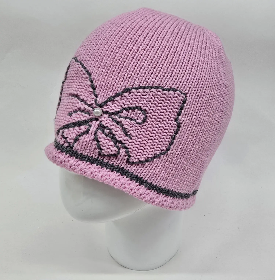 Шапка для девочки Яна, Миалт розовый  - Шапочки для девочек
