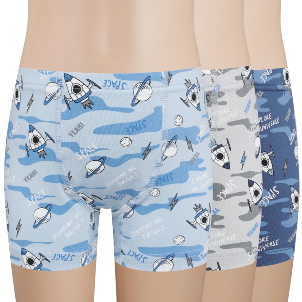 Трусы боксеры для мальчика, комплект 3 шт, 3334-360 Baykar - Трусы боксеры