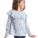 Блузка для девочек Mini Maxi, модель 3860, цвет голубой