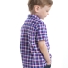 Сорочка для мальчиков Mini Maxi, модель 7903, цвет сиреневый/клетка