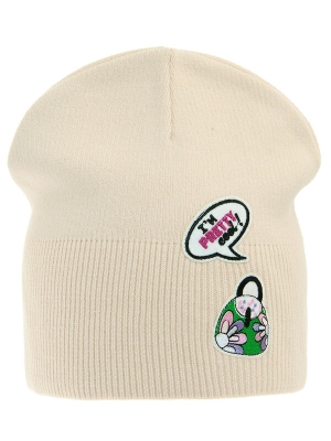 Шапка для девочки Сумочка, Миалт светло-бежевый, весна-осень